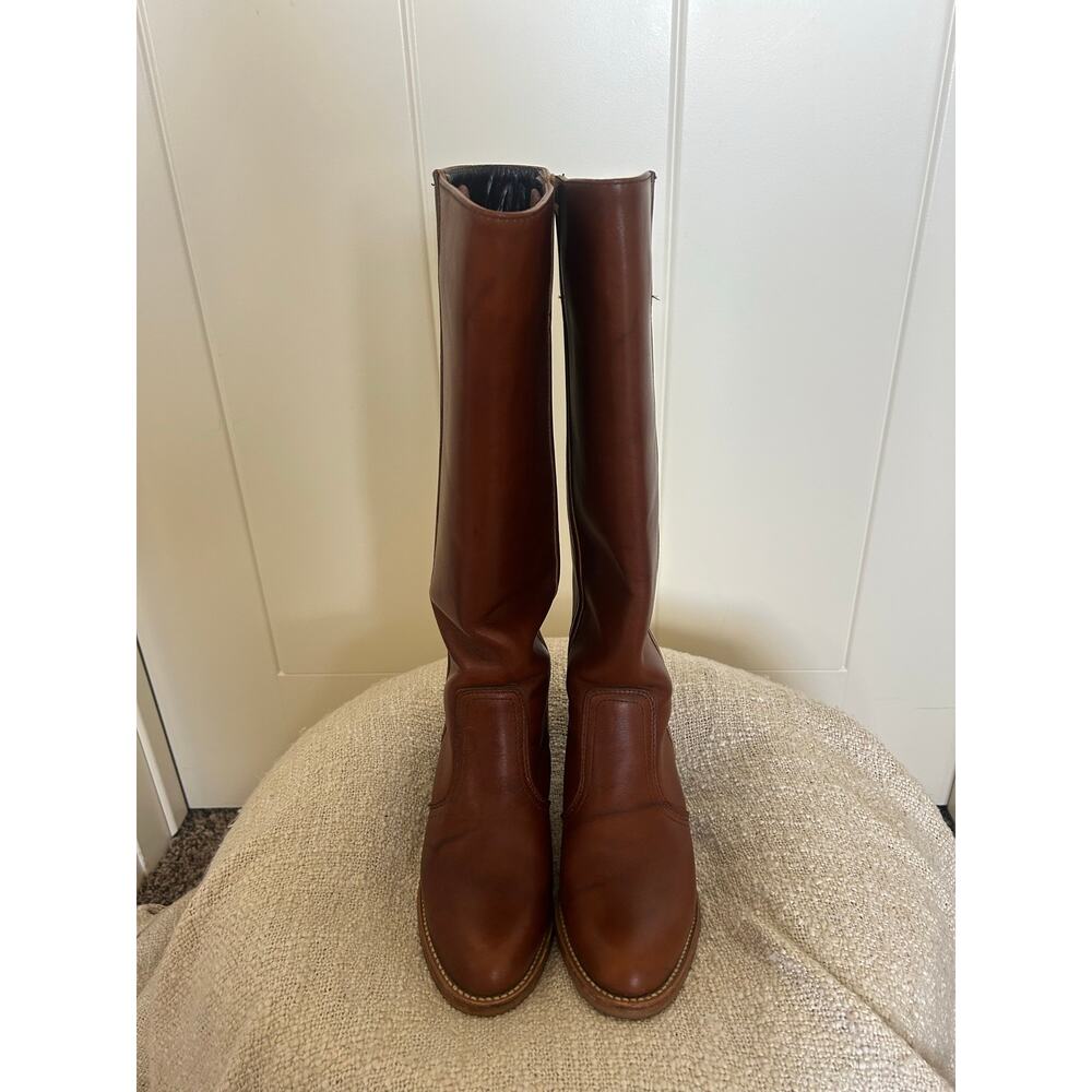 Vintage Dexter 70’s Stacked Heel Brown Cowboy Boots Size 7.5